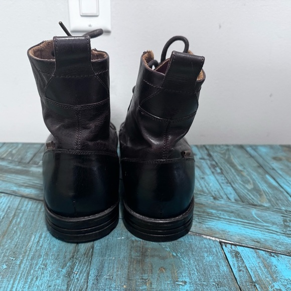 Levi's Emerson Leather Boots Size 13 Brown Leather Lace Up Ankle Boots - Picture 7 of 16